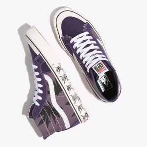 Vans Erkek Spor Ayakkabı Summer Leaf Sk8-Hi 138 Decon SF Siyah Mor | 87643-591